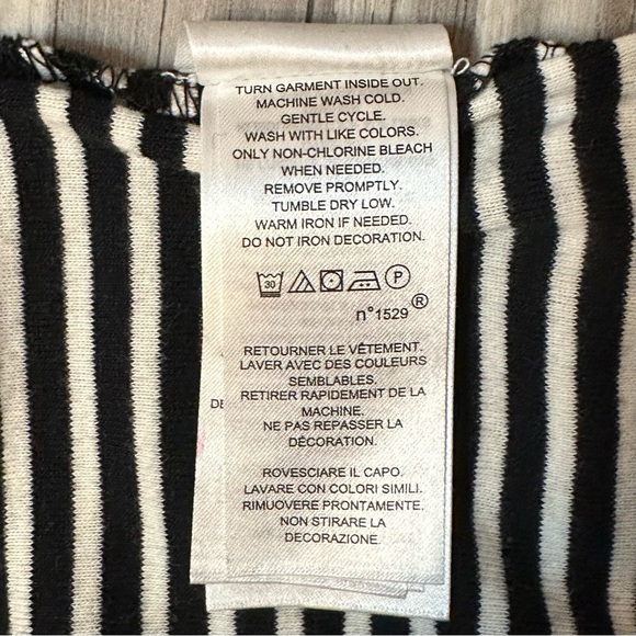 Lauren Ralph Lauren Women's Striped Long Sleeve Top Black Size M - Picture 9 of 9